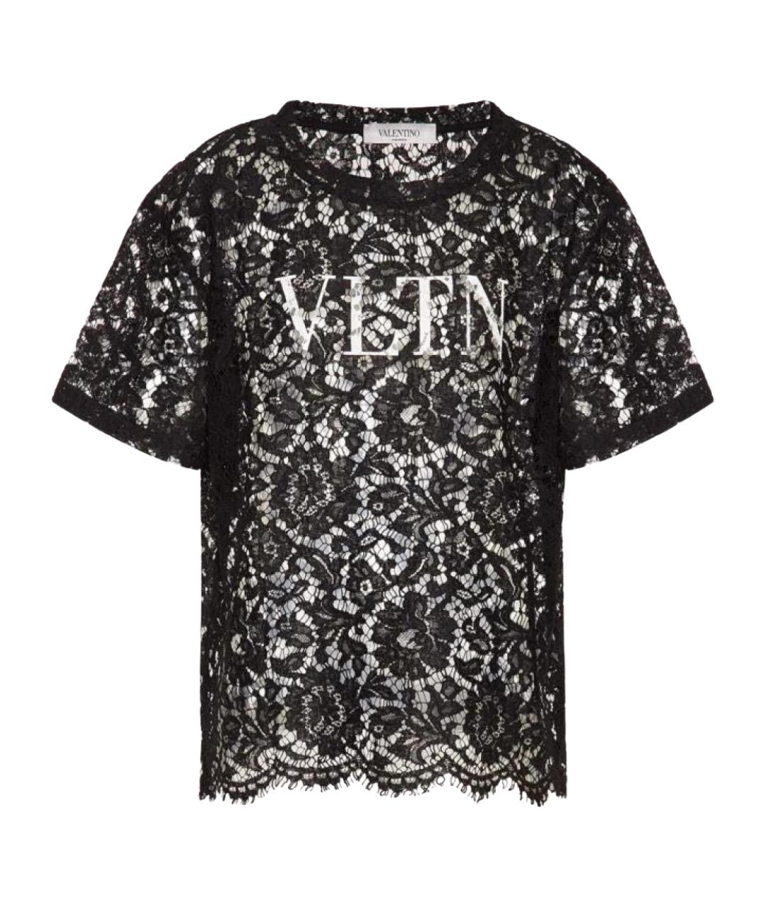 VALENTINO Черная хлопковая футболка, фото 1