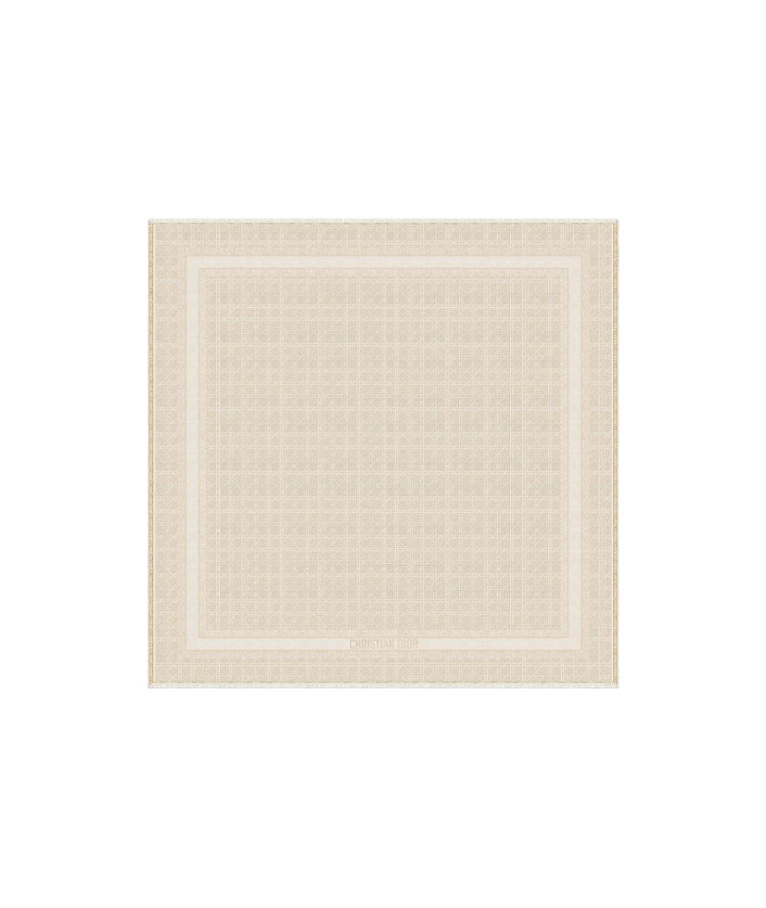 CHRISTIAN DIOR Золотой шелковый платок, фото 1