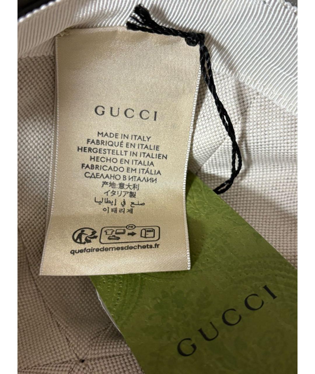 GUCCI Серая кожаная кепка, фото 7