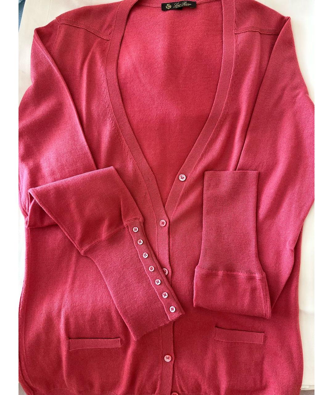 LORO PIANA Коралловый шерстяной кардиган, фото 9