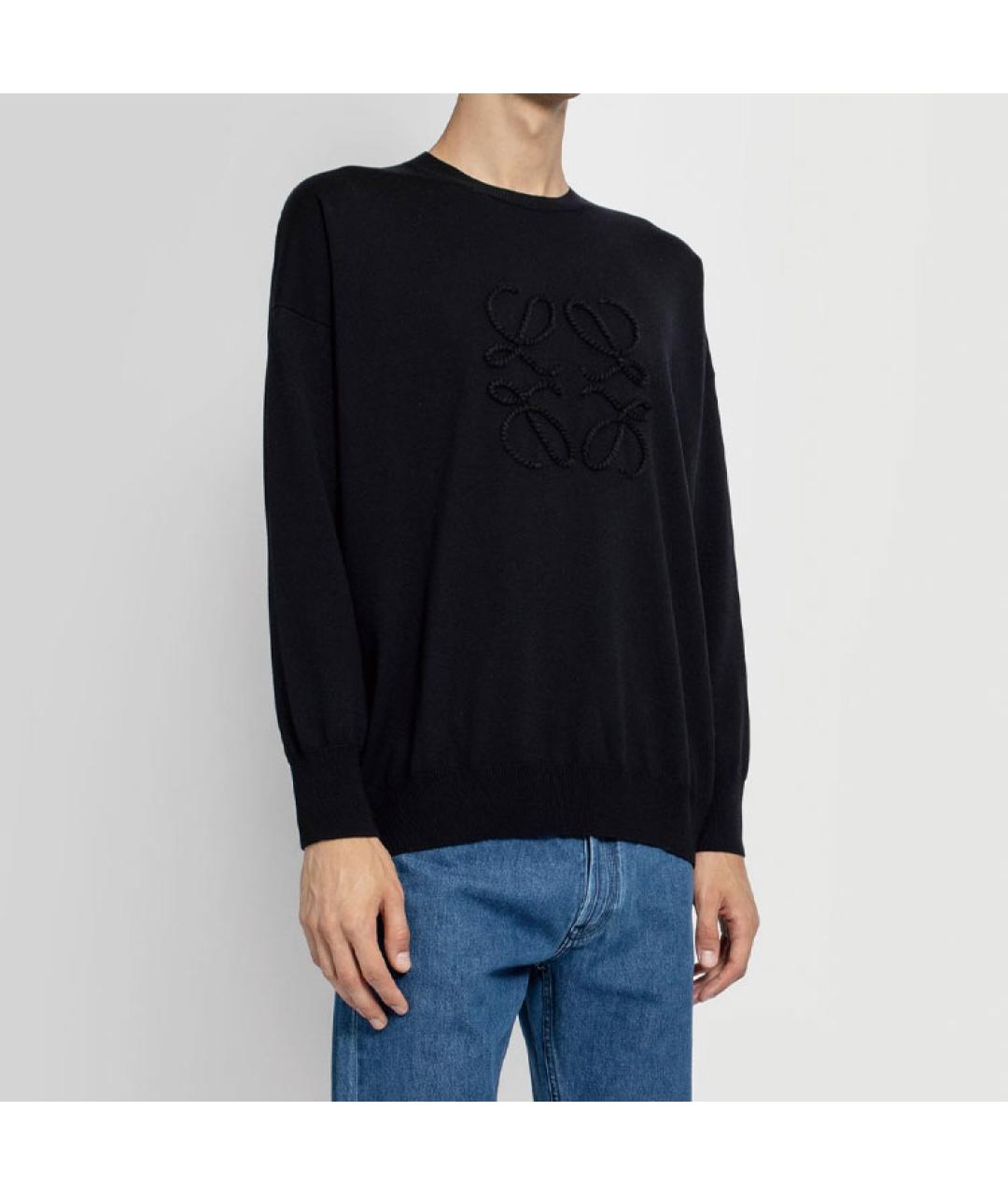 LOEWE Черный кашемировый джемпер / свитер, фото 5