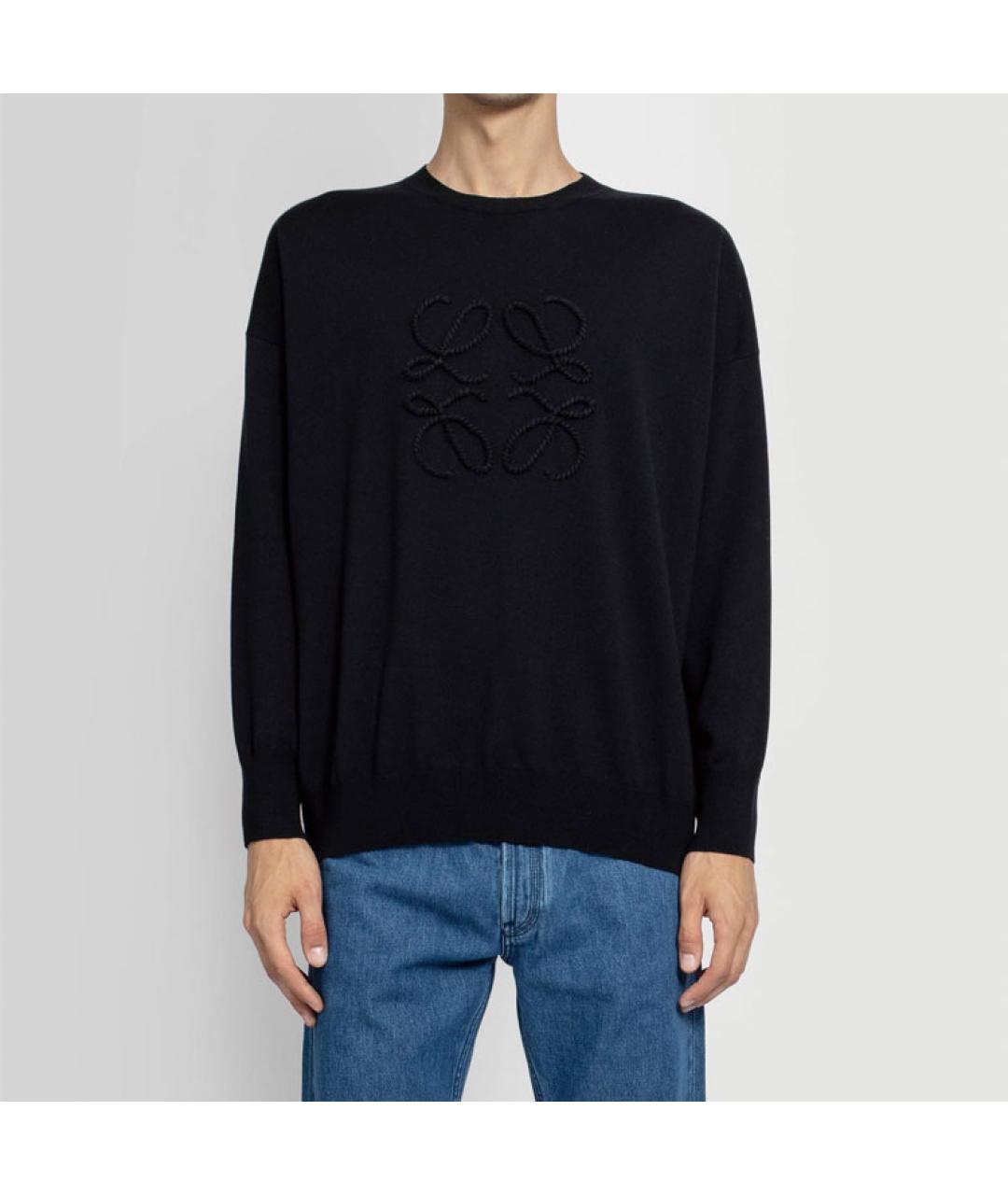 LOEWE Черный кашемировый джемпер / свитер, фото 3