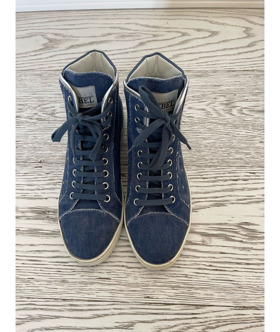 HOGAN Синие текстильные кроссовки, фото 3
