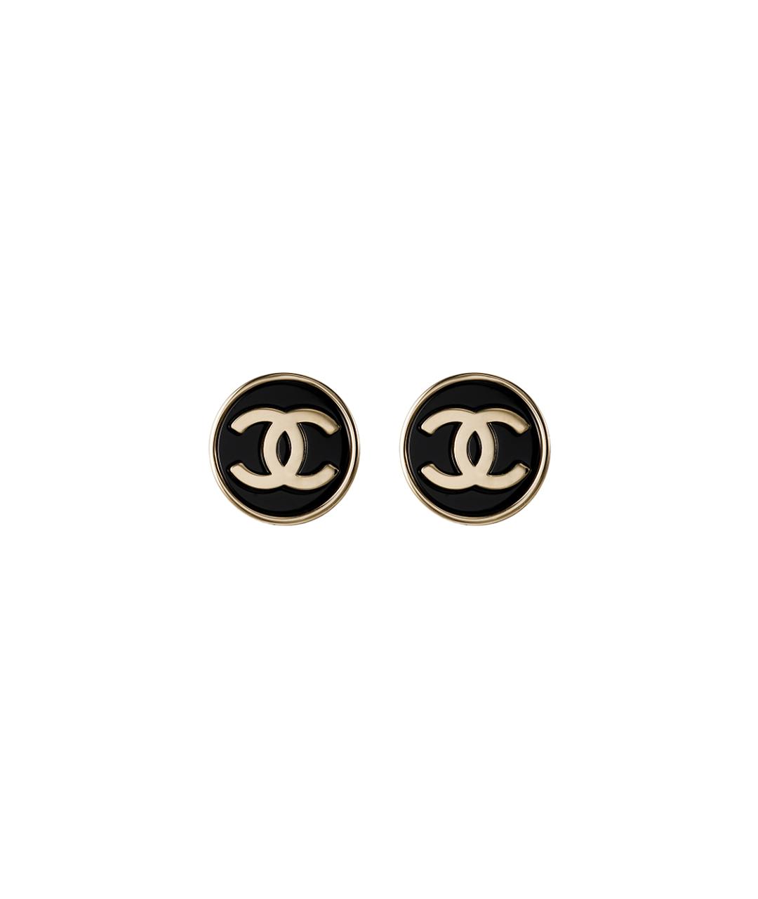 CHANEL Черные серьги, фото 1