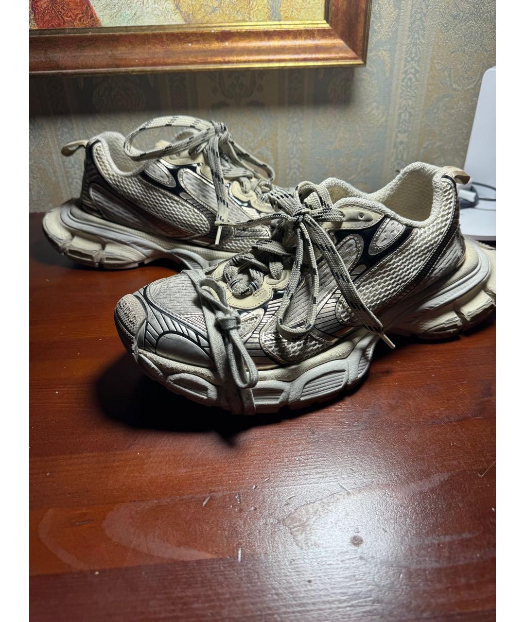 BALENCIAGA Серые низкие кроссовки / кеды, фото 9