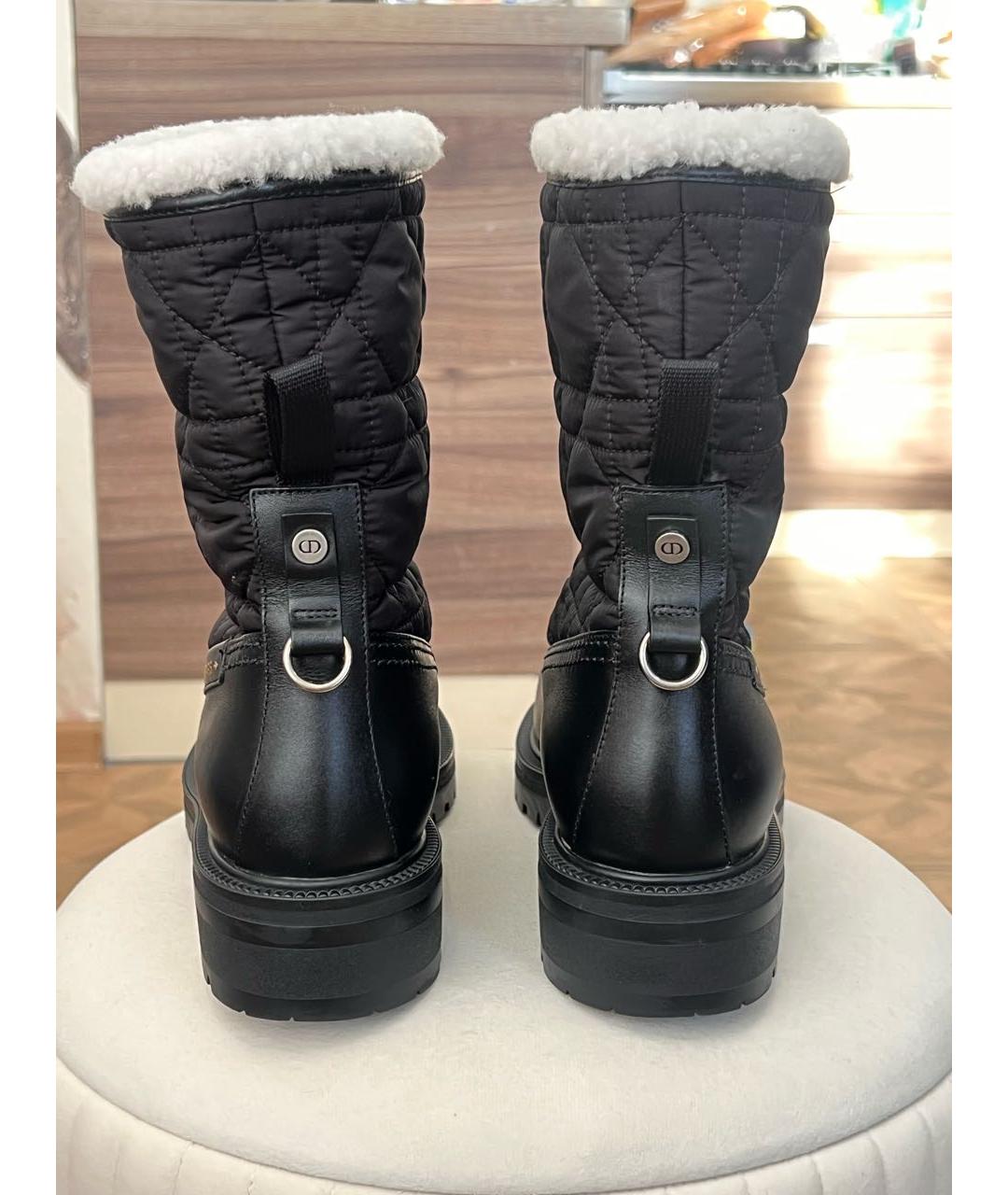CHRISTIAN DIOR Черные синтетические сапоги, фото 4