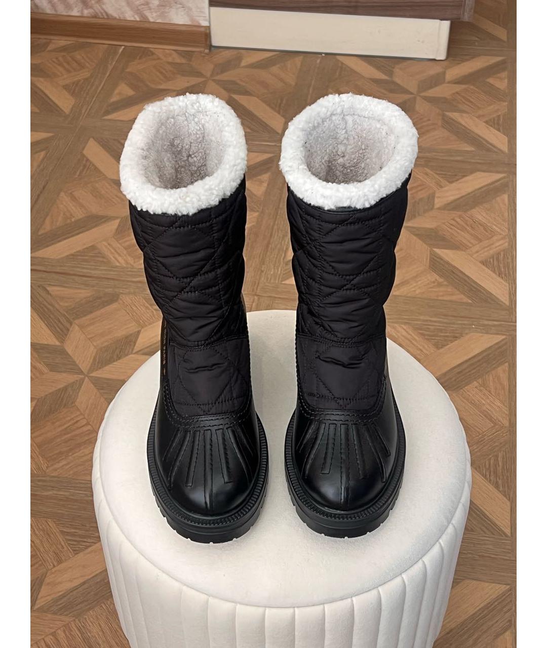 CHRISTIAN DIOR Черные синтетические сапоги, фото 2