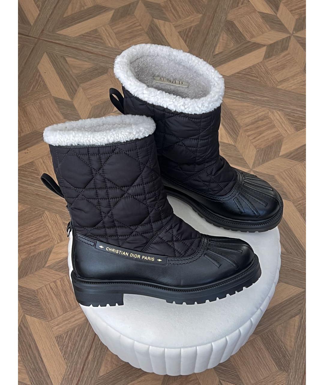 CHRISTIAN DIOR Черные синтетические сапоги, фото 8