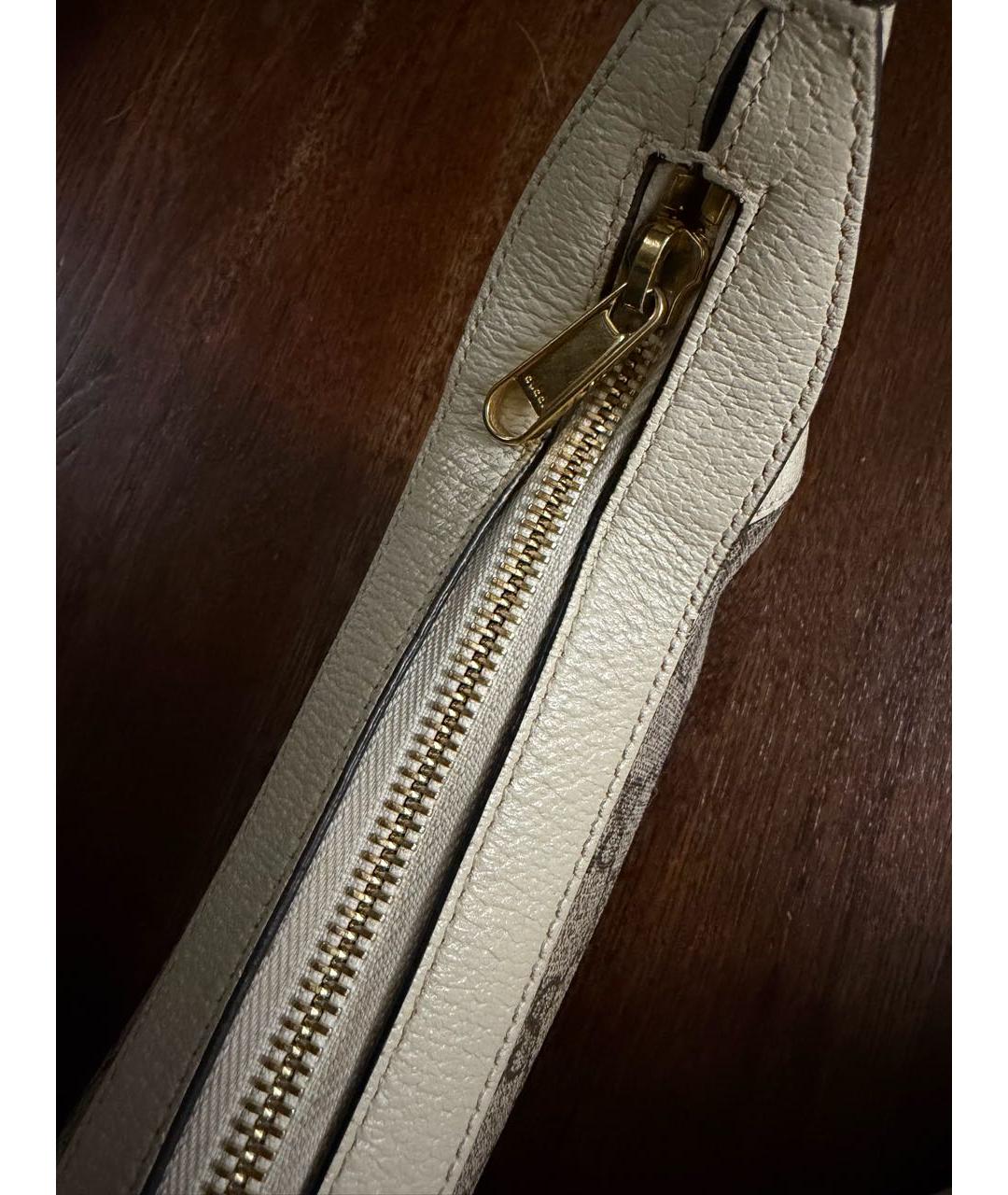 GUCCI Серая кожаная сумка с короткими ручками, фото 5