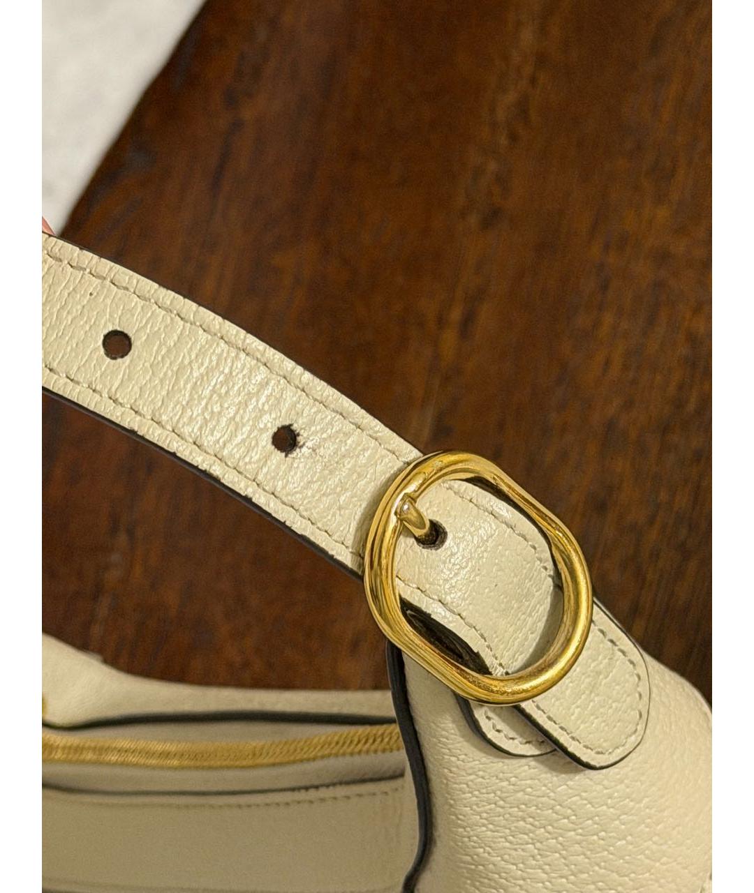 GUCCI Серая кожаная сумка с короткими ручками, фото 4