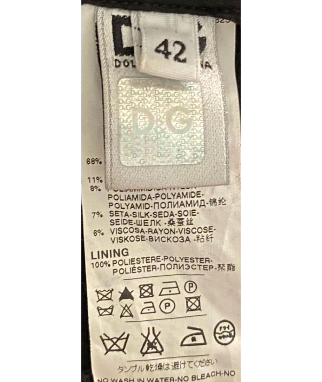 DOLCE&GABBANA Черное шерстяное пальто, фото 6