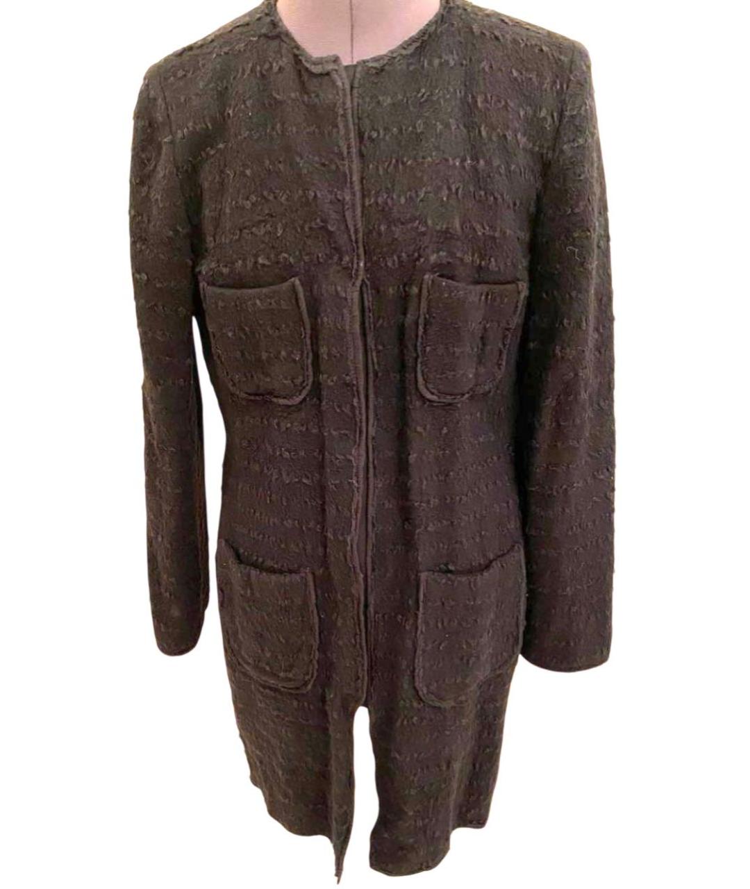 DOLCE&GABBANA Черное шерстяное пальто, фото 8