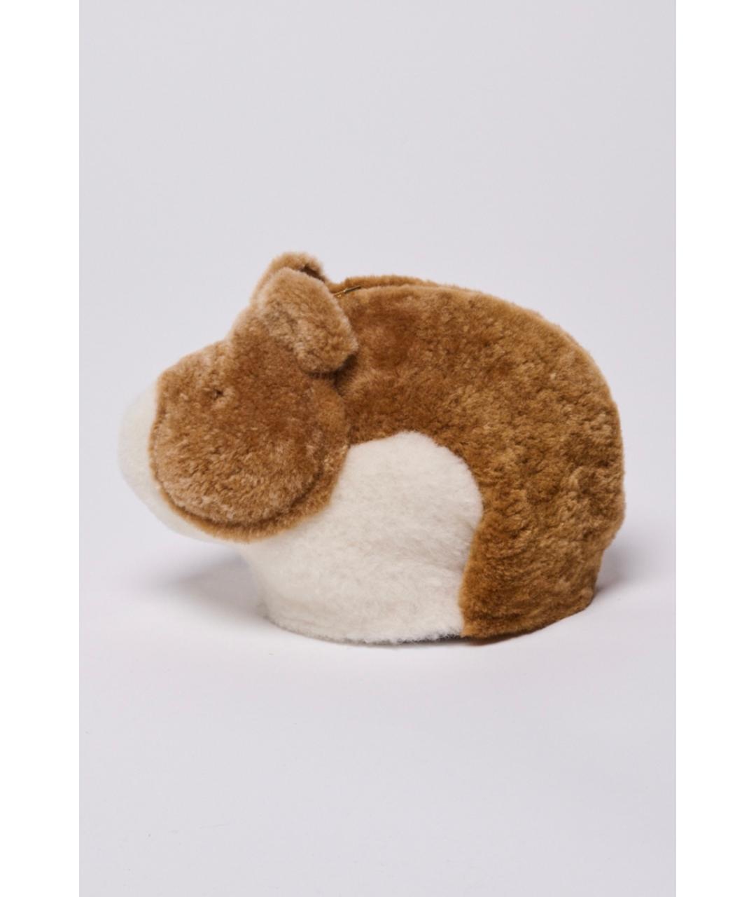 LOEWE Коричневая меховая сумка через плечо, фото 9