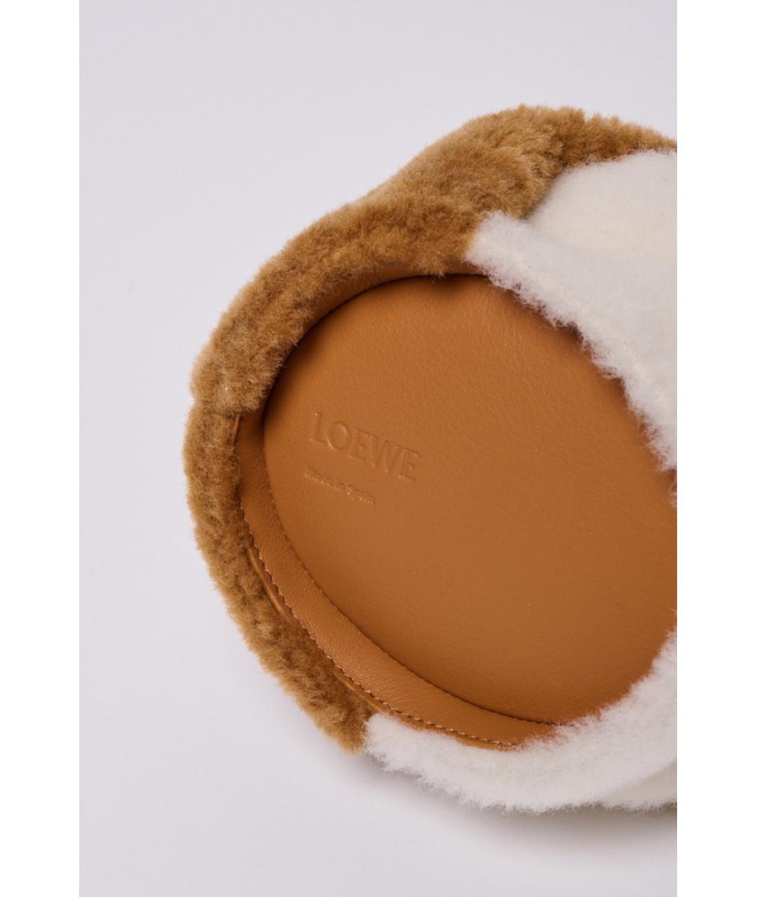 LOEWE Коричневая меховая сумка через плечо, фото 5