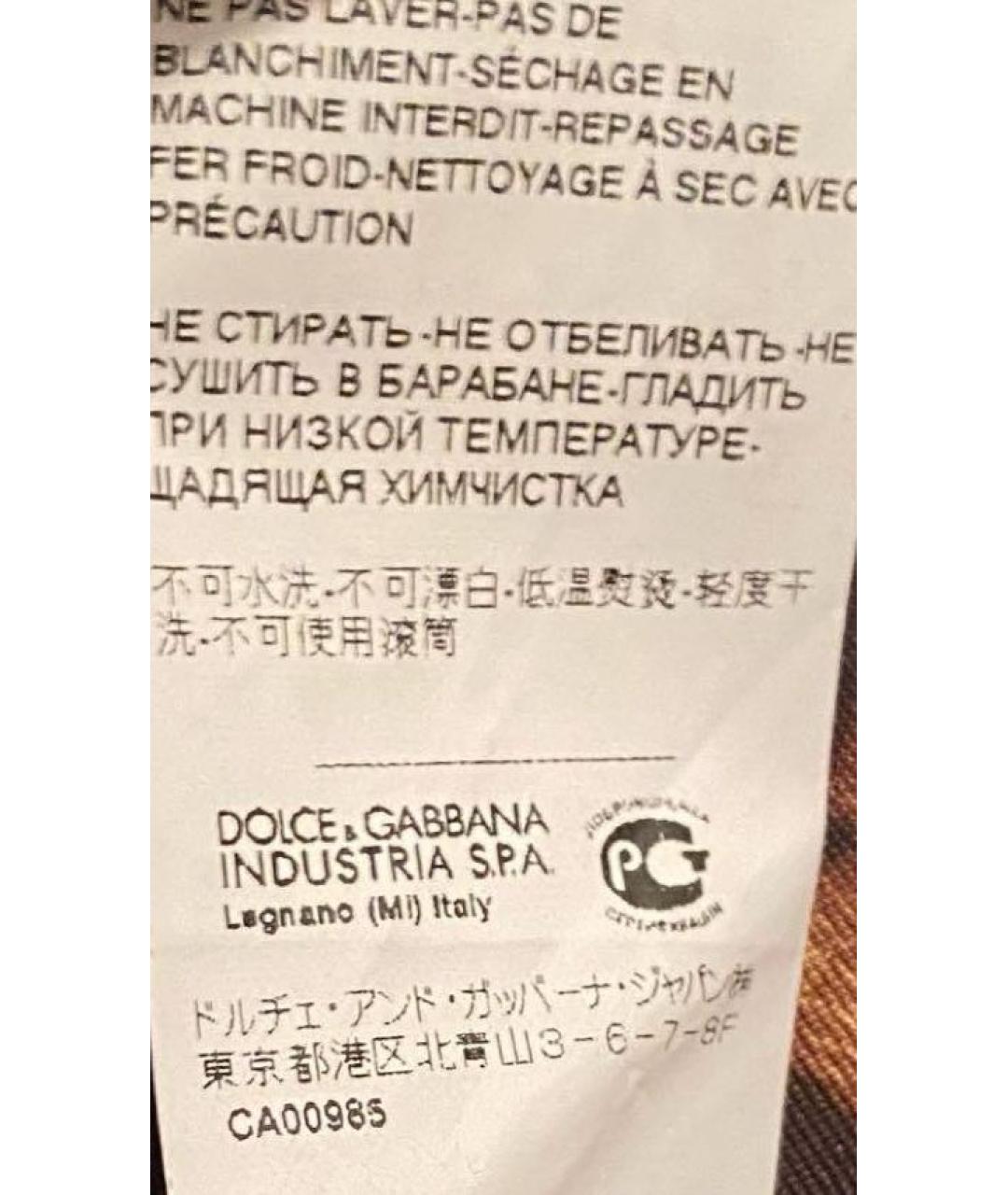 DOLCE&GABBANA Черное шерстяное пальто, фото 8