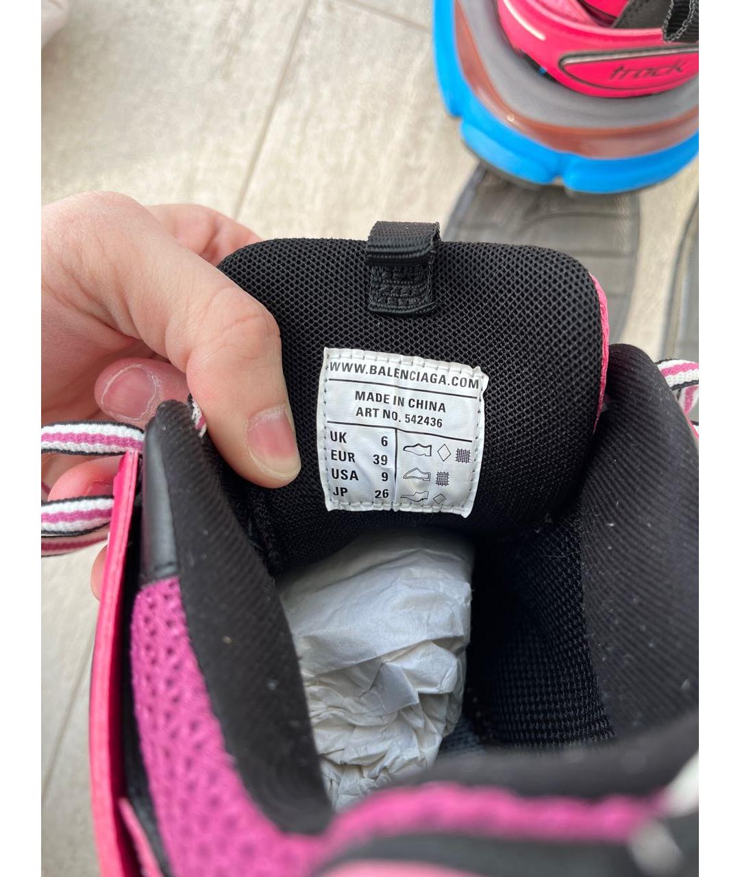 BALENCIAGA Фуксия текстильные кроссовки, фото 7