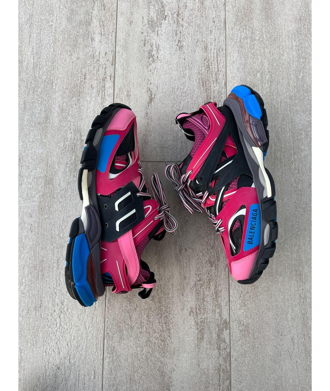 BALENCIAGA Фуксия текстильные кроссовки, фото 4