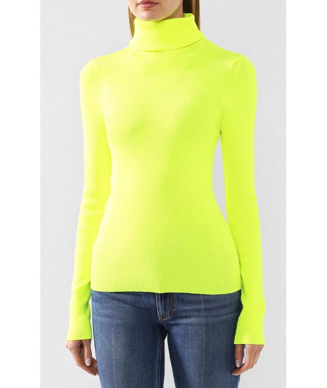 MSGM Желтая полиэстеровая водолазка, фото 3