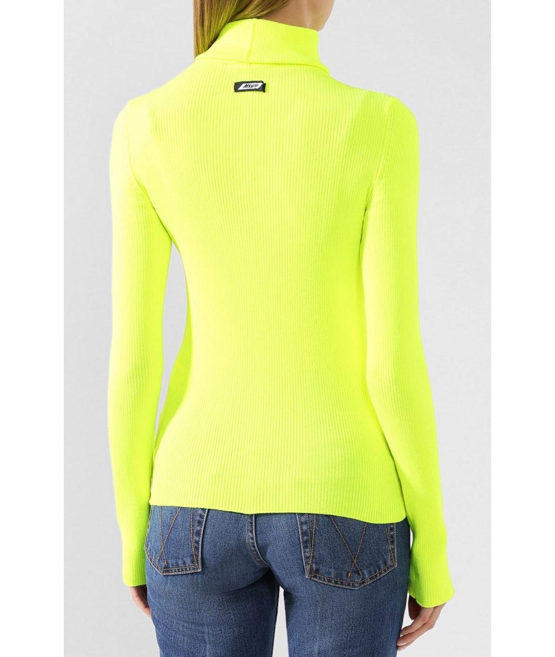 MSGM Желтая полиэстеровая водолазка, фото 4