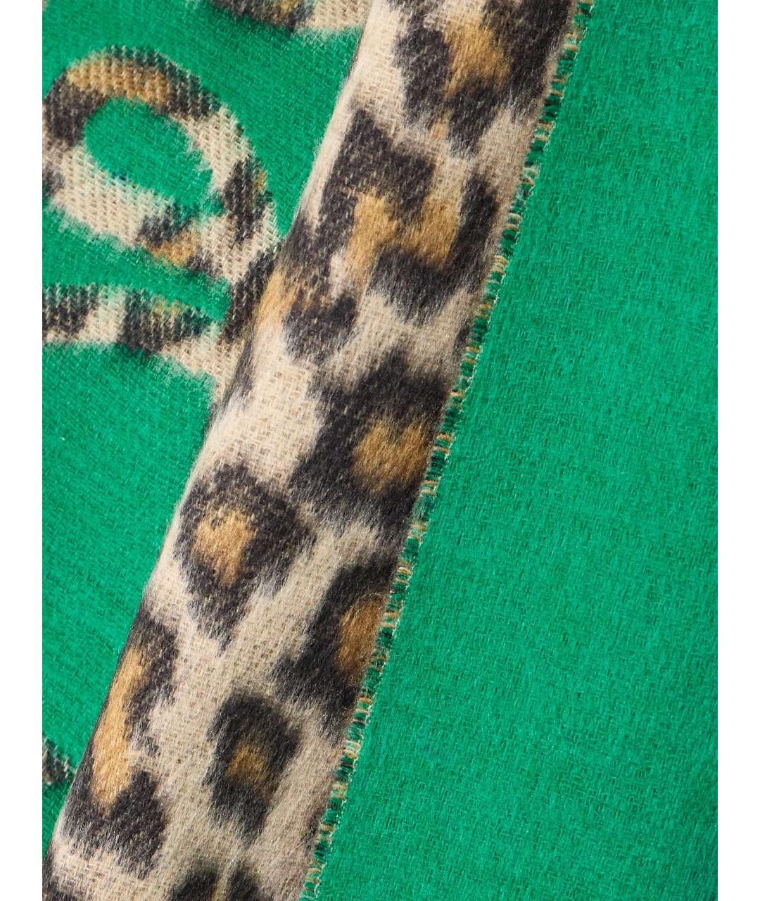 LOEWE Зеленый кашемировый шарф, фото 4