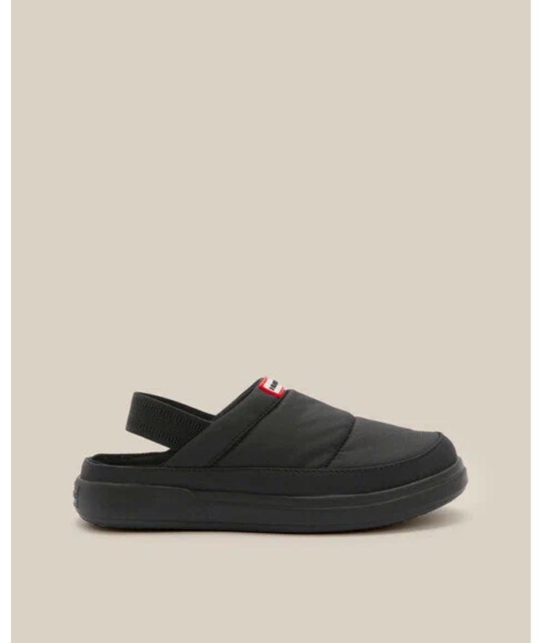 HUNTER Черные синтетические сабо, фото 6