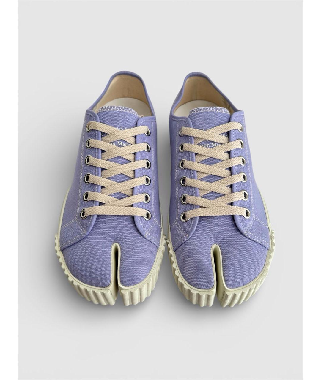MAISON MARGIELA Фиолетовые текстильные низкие кроссовки / кеды, фото 2