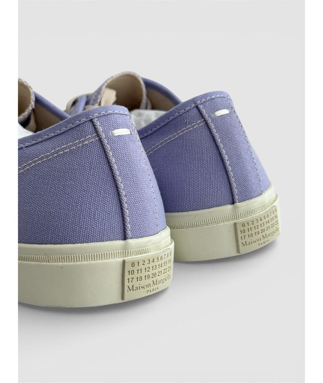 MAISON MARGIELA Фиолетовые текстильные низкие кроссовки / кеды, фото 5