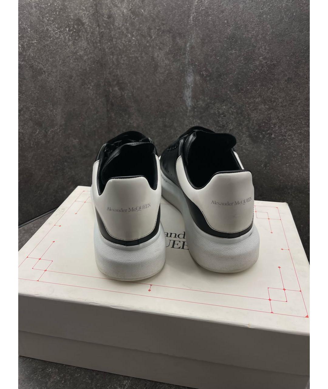 ALEXANDER MCQUEEN Черные кожаные низкие кроссовки / кеды, фото 4