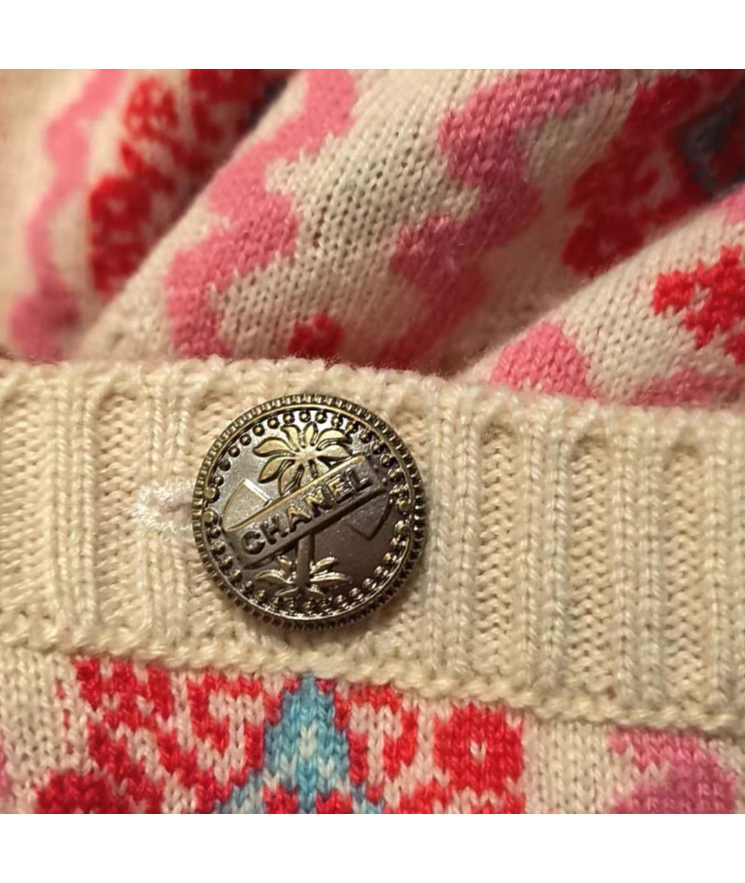 CHANEL Розовое кашемировое повседневное платье, фото 4