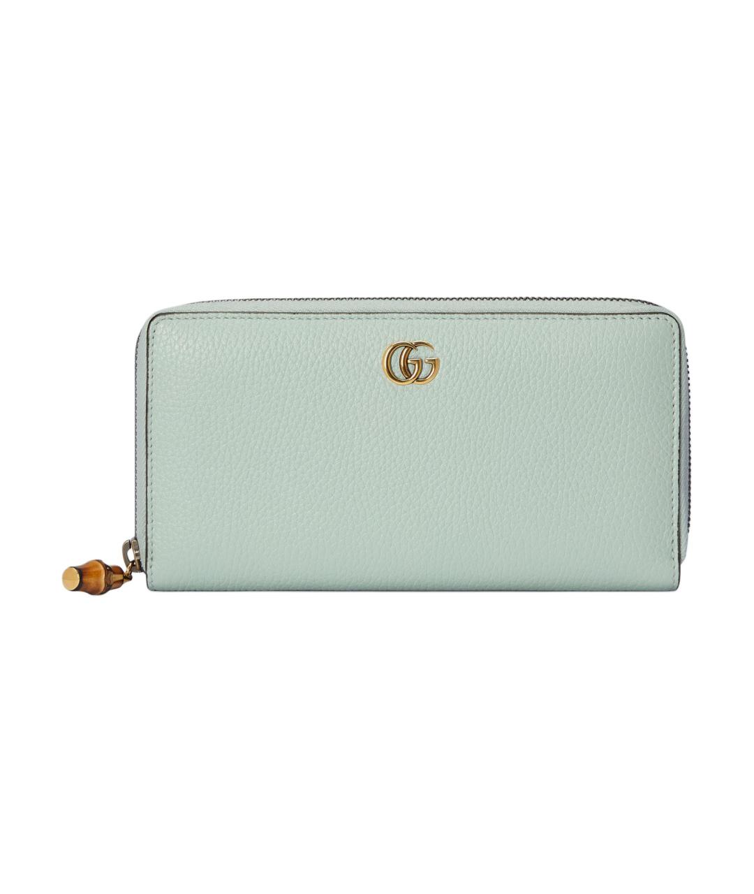 GUCCI Зеленый кожаный кошелек, фото 1