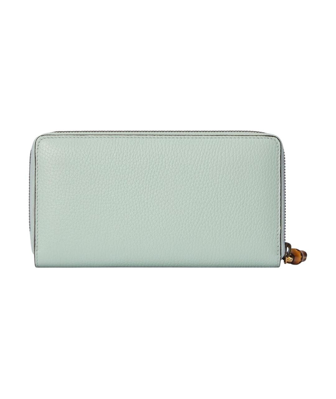 GUCCI Зеленый кожаный кошелек, фото 3