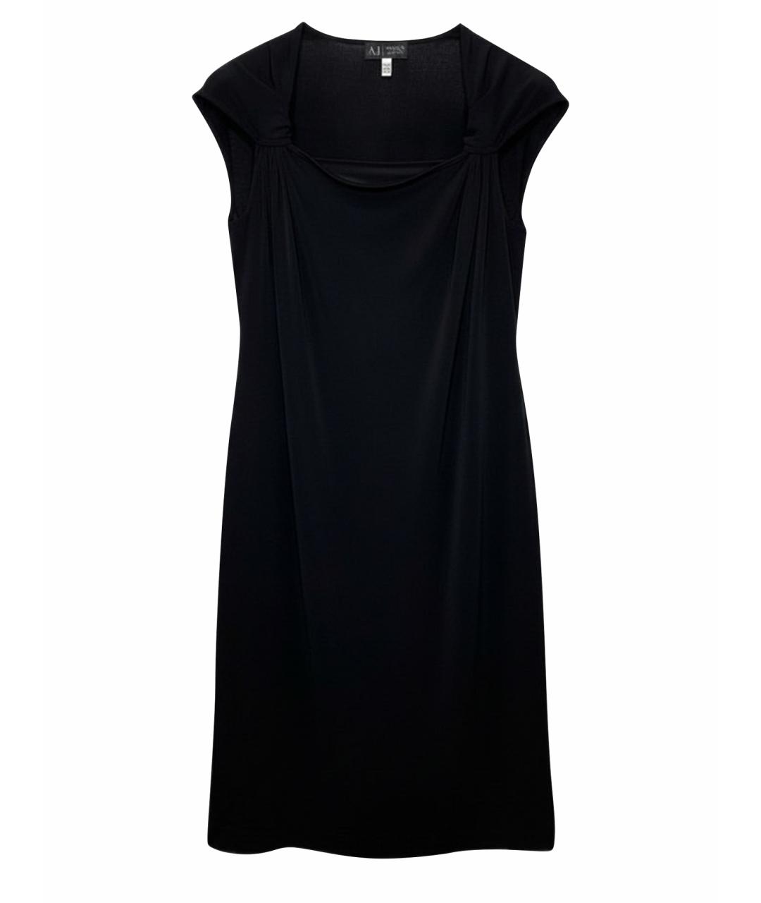 ARMANI JEANS Черное синтетическое повседневное платье, фото 1