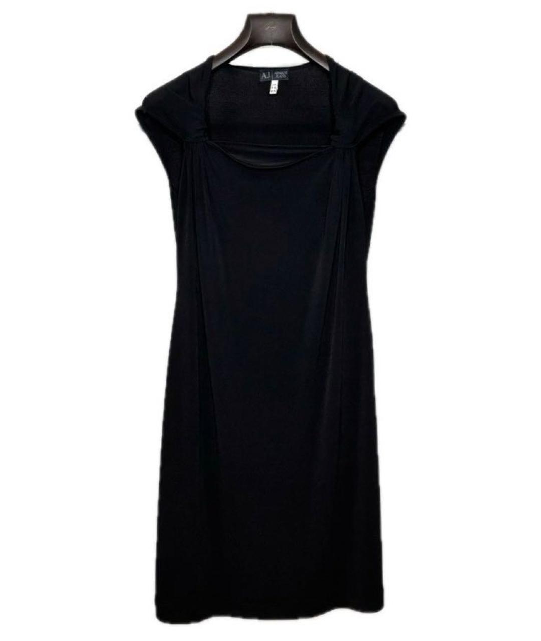 ARMANI JEANS Черное синтетическое повседневное платье, фото 9