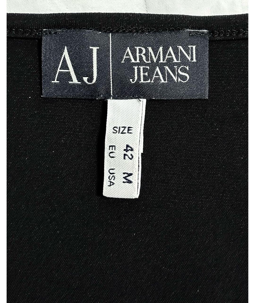 ARMANI JEANS Черное синтетическое повседневное платье, фото 8