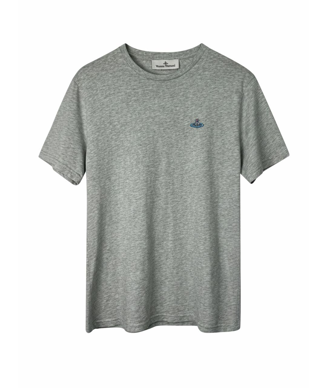 VIVIENNE WESTWOOD Серая хлопковая футболка, фото 1