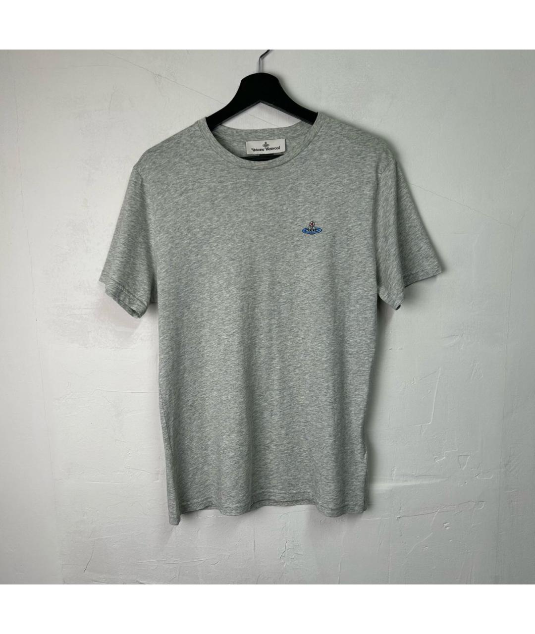 VIVIENNE WESTWOOD Серая хлопковая футболка, фото 7