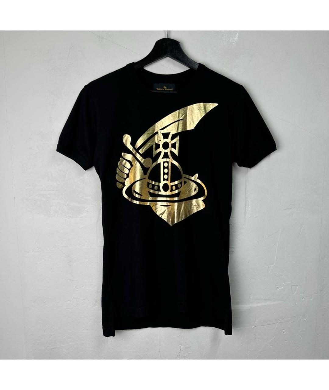 VIVIENNE WESTWOOD Черная хлопковая футболка, фото 7