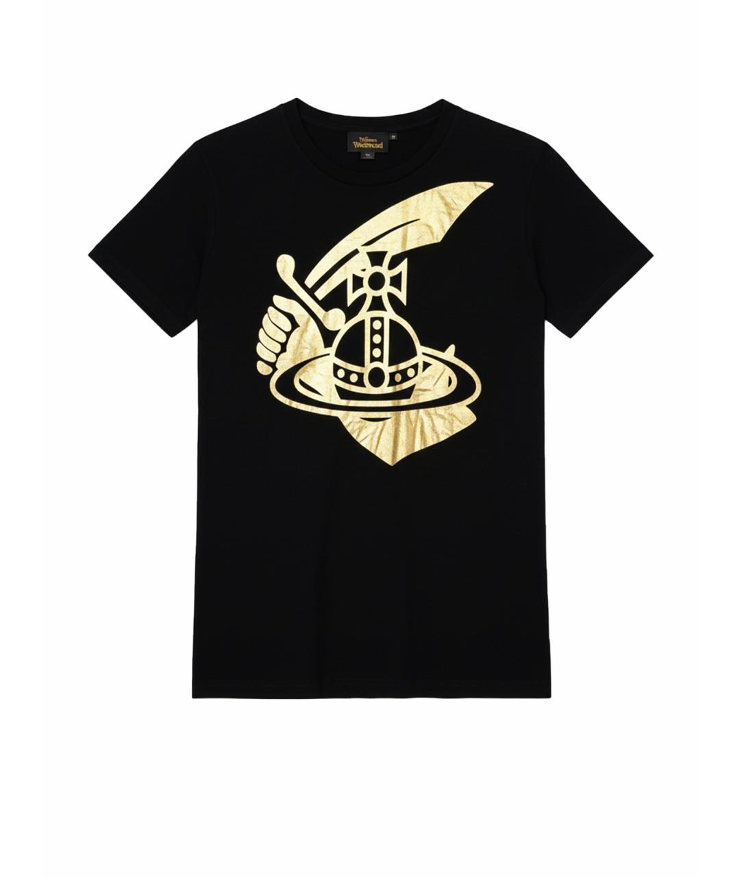 VIVIENNE WESTWOOD Черная хлопковая футболка, фото 1