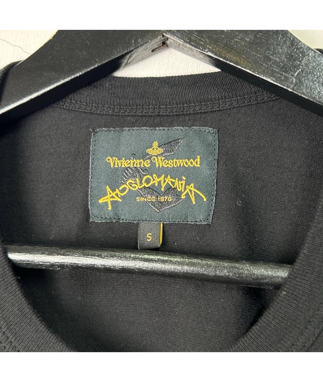 VIVIENNE WESTWOOD Черная хлопковая футболка, фото 4