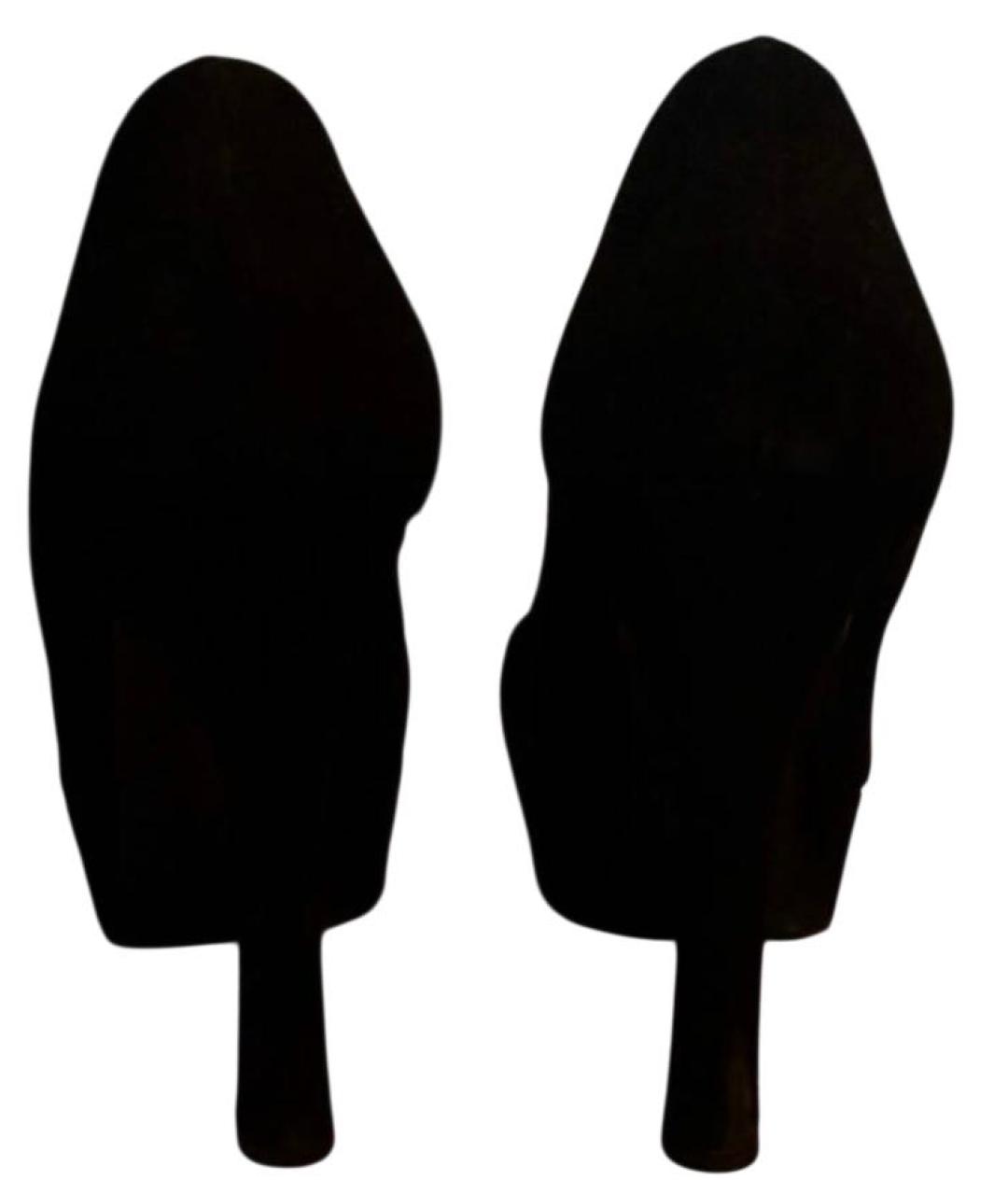 SAINT LAURENT Черные замшевые туфли, фото 3