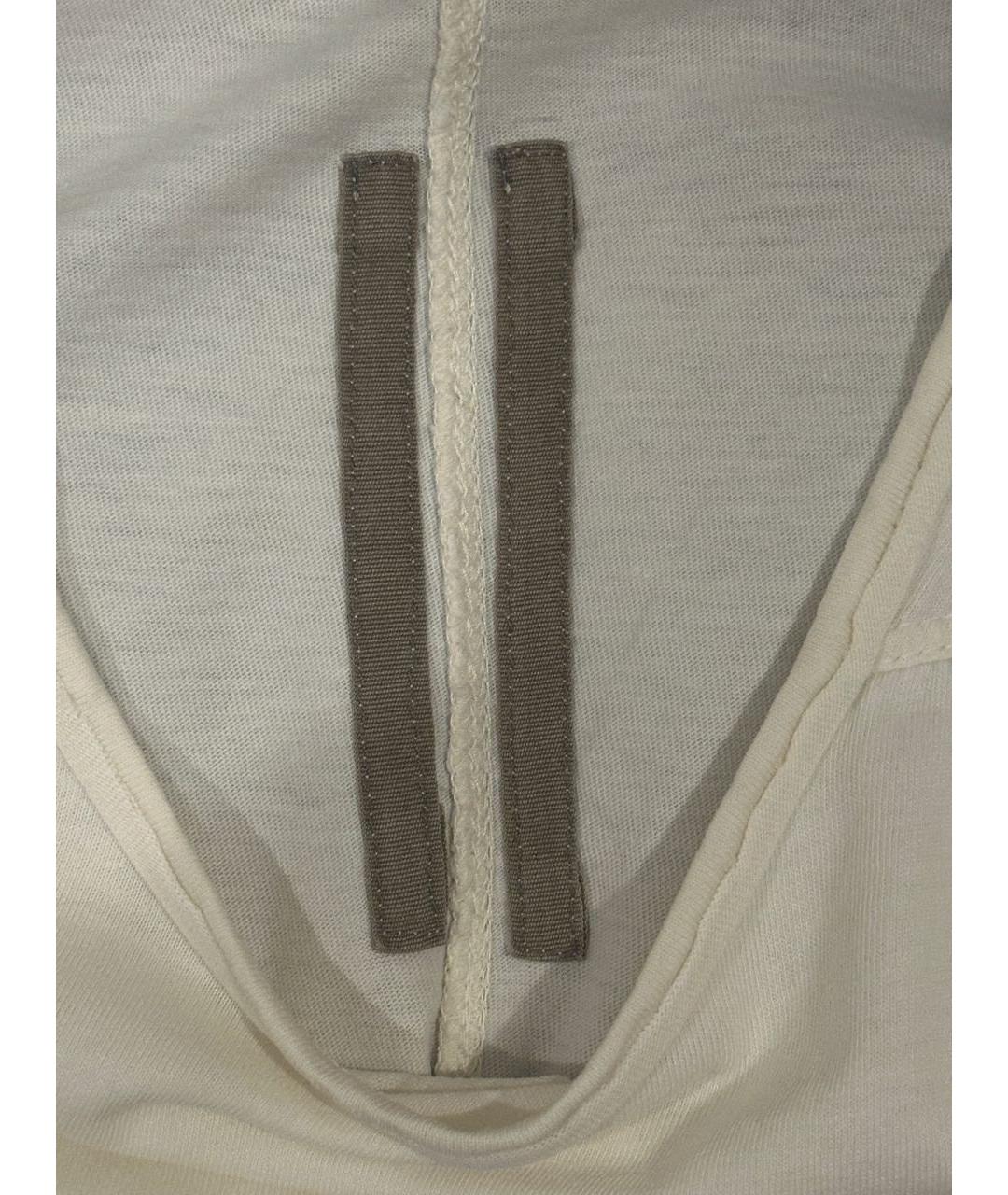 RICK OWENS DRKSHDW Бежевая хлопковая футболка, фото 3