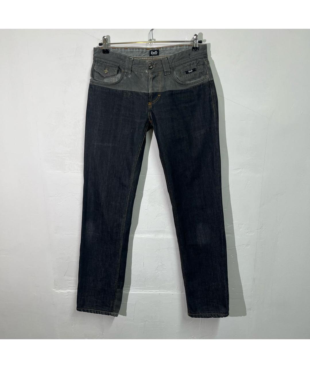 DOLCE&GABBANA Серые хлопковые джинсы, фото 3