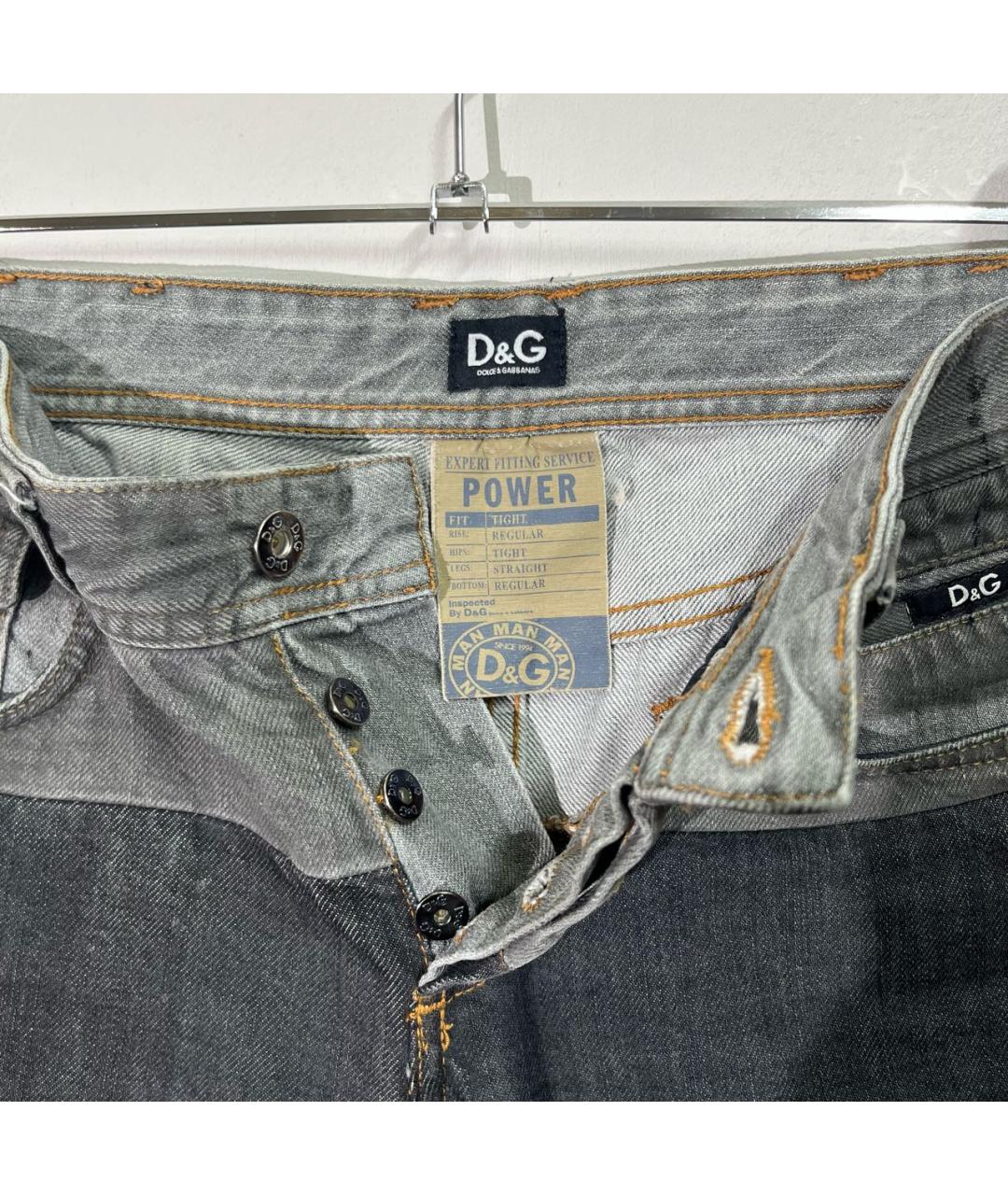 DOLCE&GABBANA Серые хлопковые джинсы, фото 7