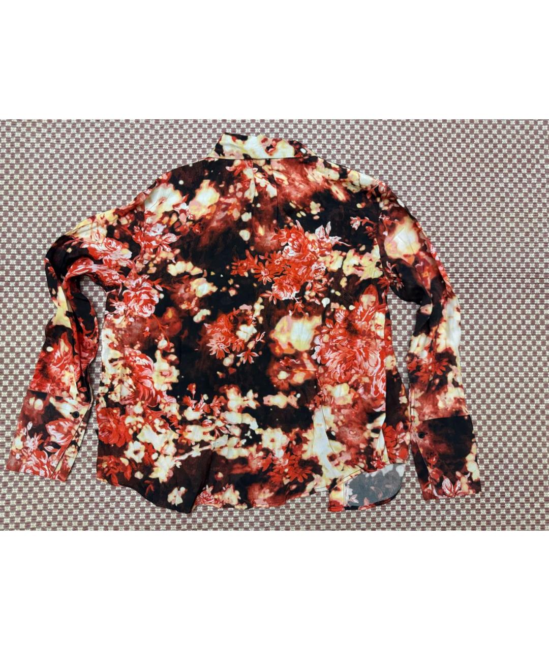 JOHN RICHMOND Бордовая вискозная рубашка, фото 2