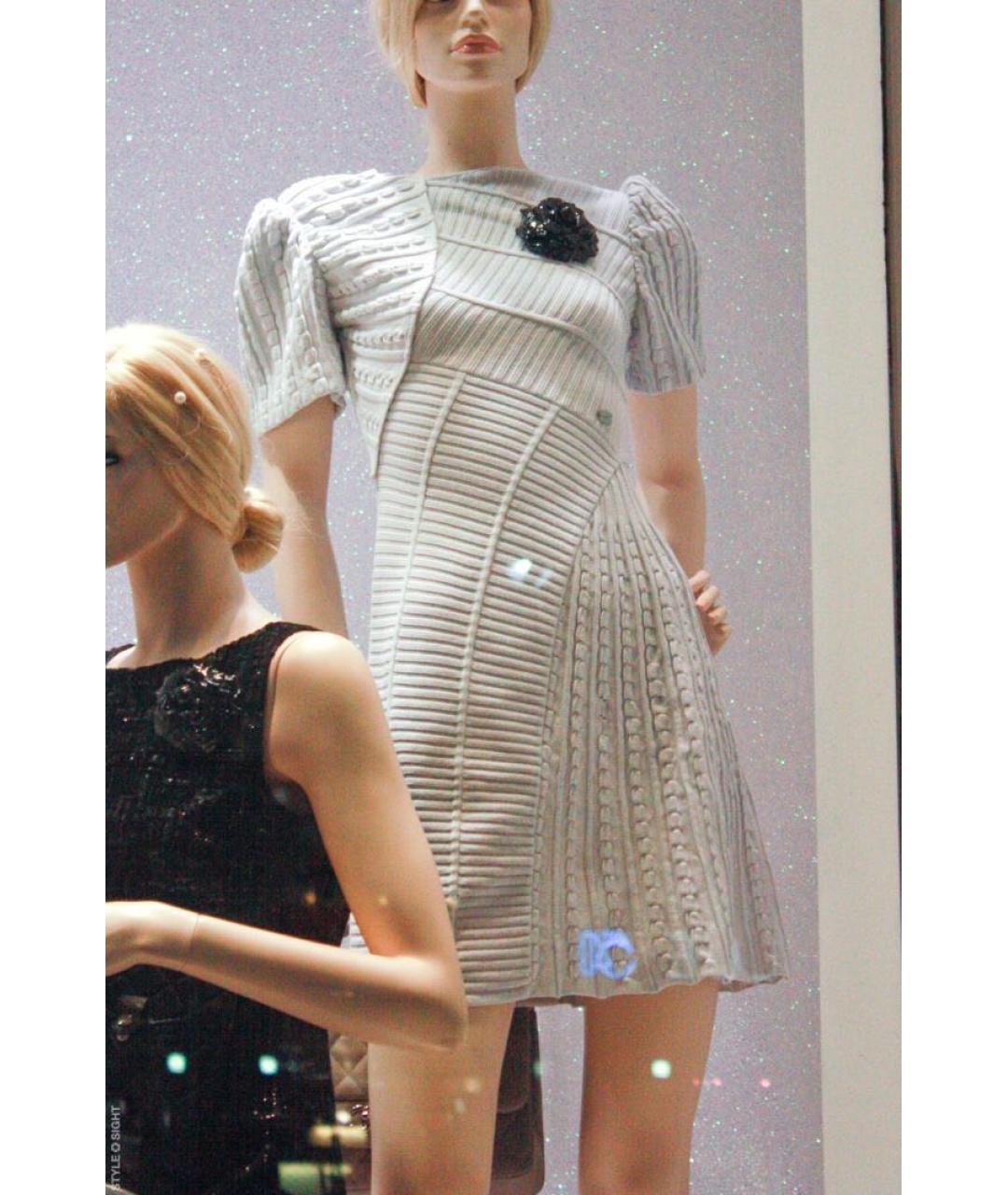 CHANEL Серое коктейльное платье, фото 4