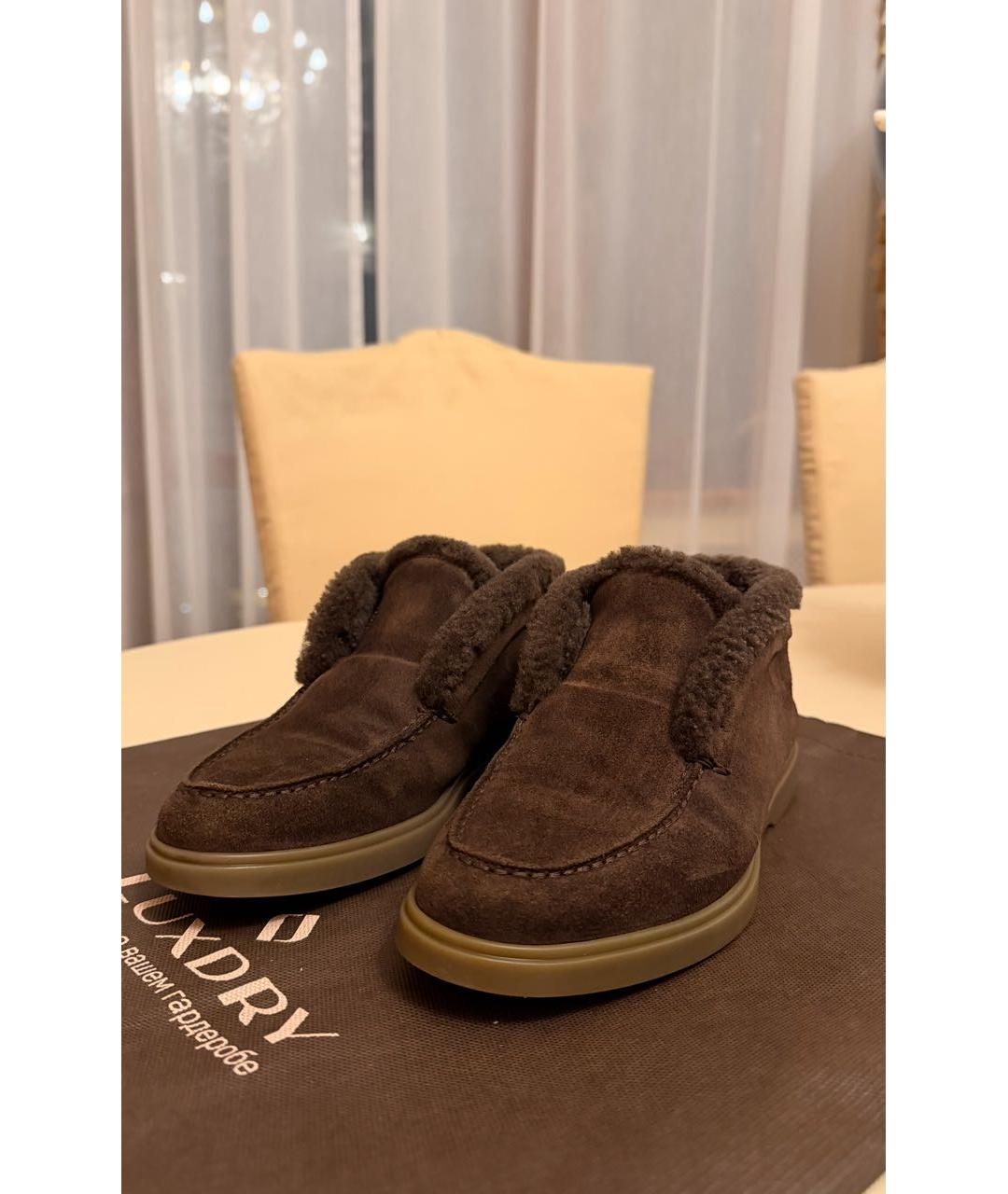 SANTONI Коричневые замшевые лоферы, фото 2