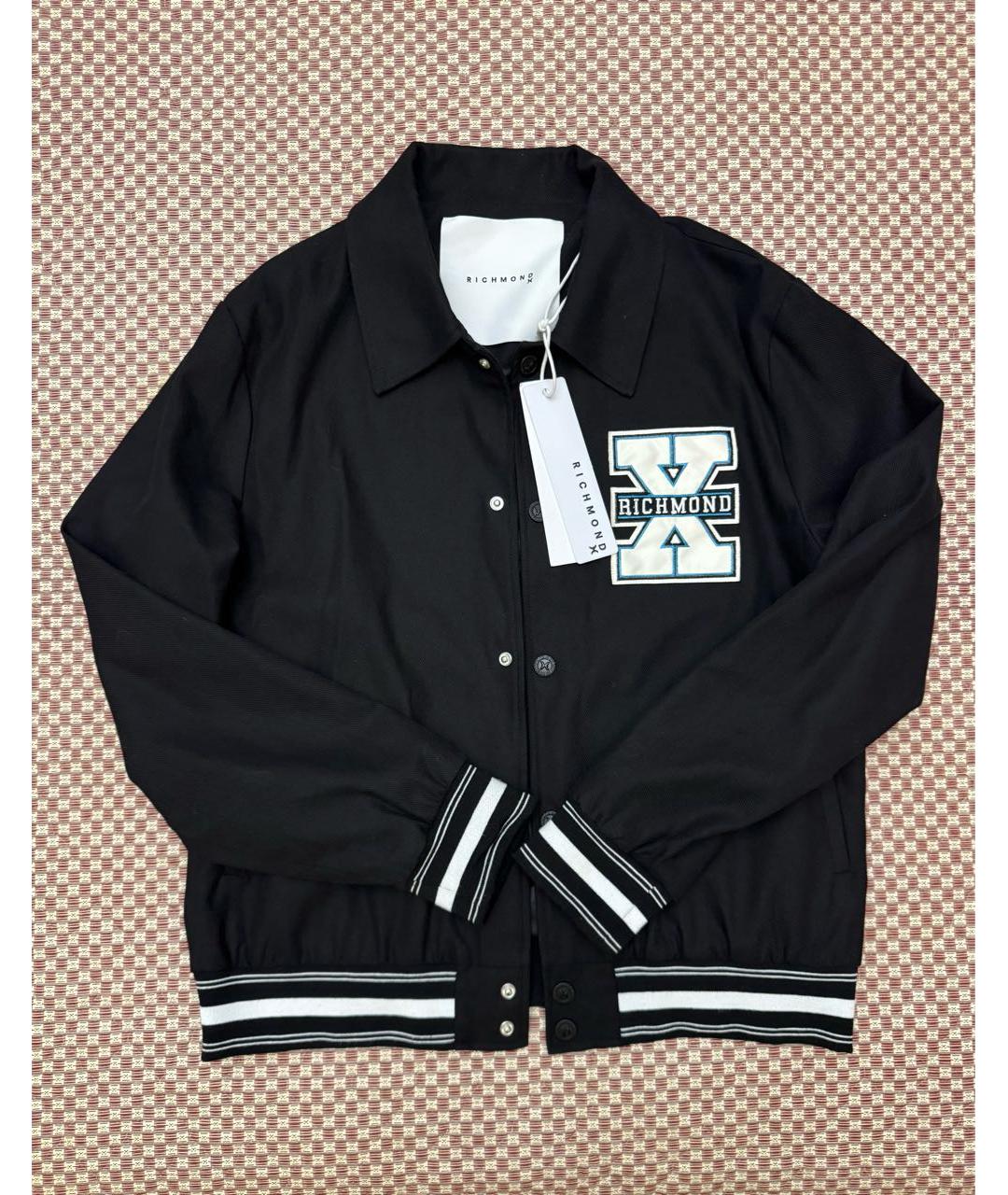 JOHN RICHMOND Черная хлопковая куртка, фото 9