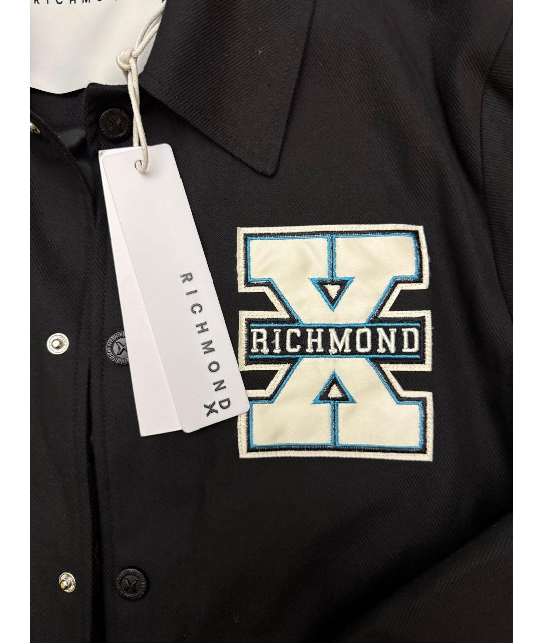 JOHN RICHMOND Черная хлопковая куртка, фото 4