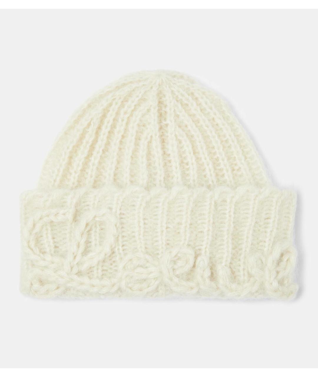 LOEWE Белая шерстяная шапка, фото 5