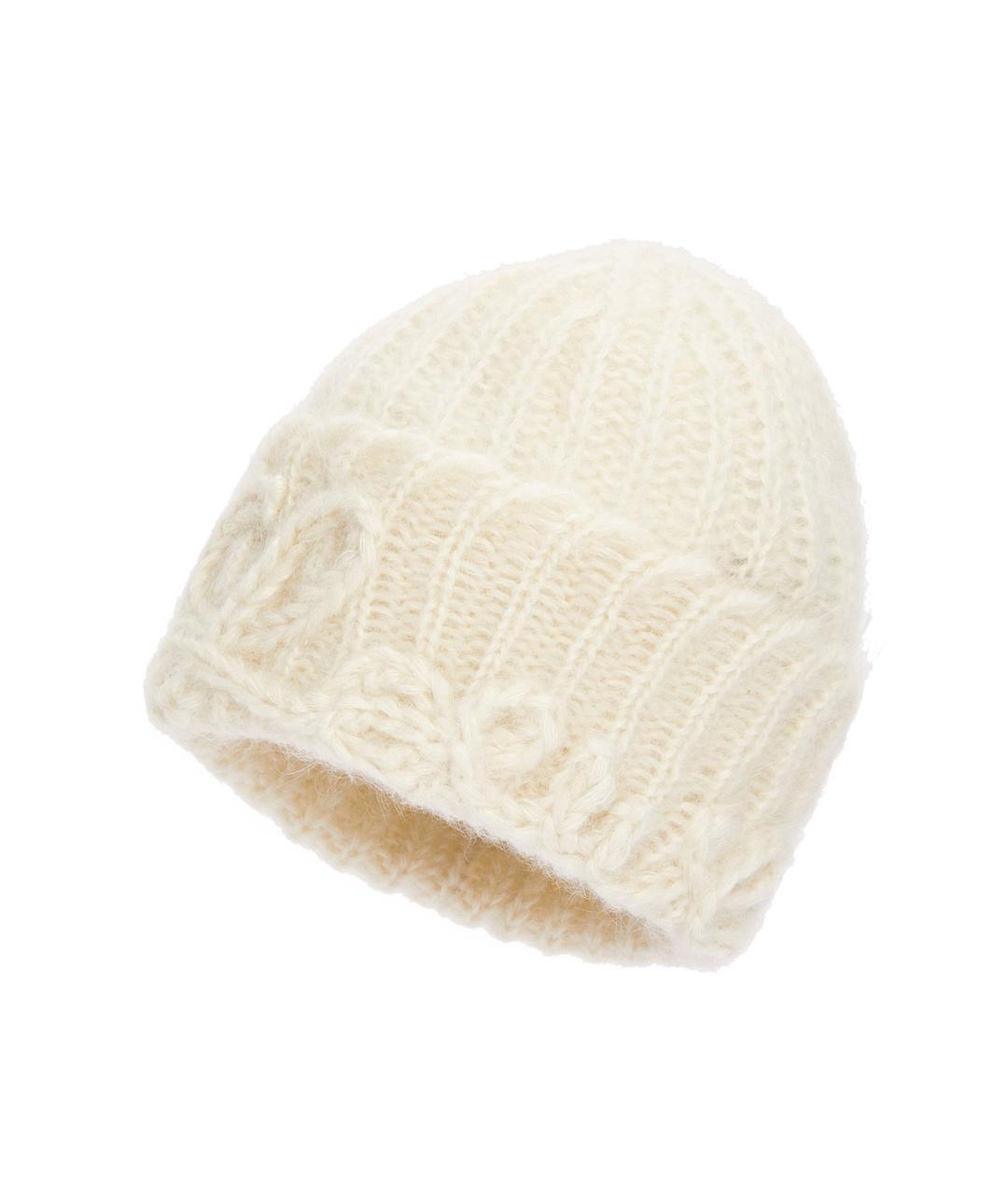 LOEWE Белая шерстяная шапка, фото 2
